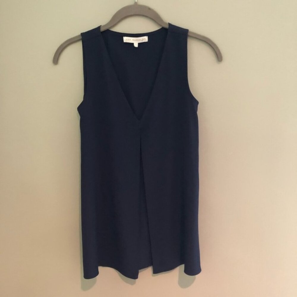 Ann Mashburn Silk Tank (Navy XS)